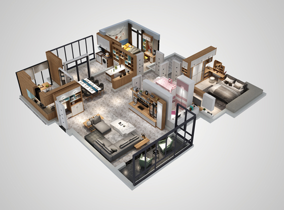 全屋定制3D效果圖