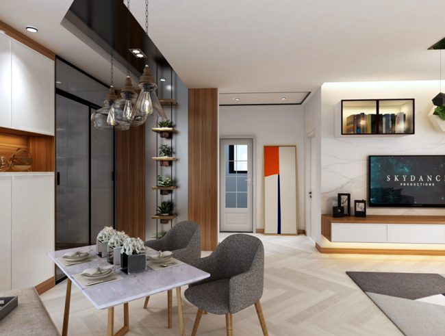 現(xiàn)代簡(jiǎn)約風(fēng)格效果餐廳