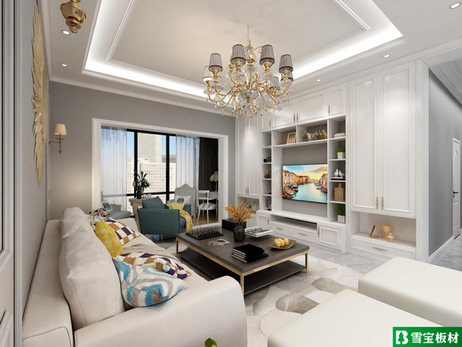 簡歐風格設計圖-客廳