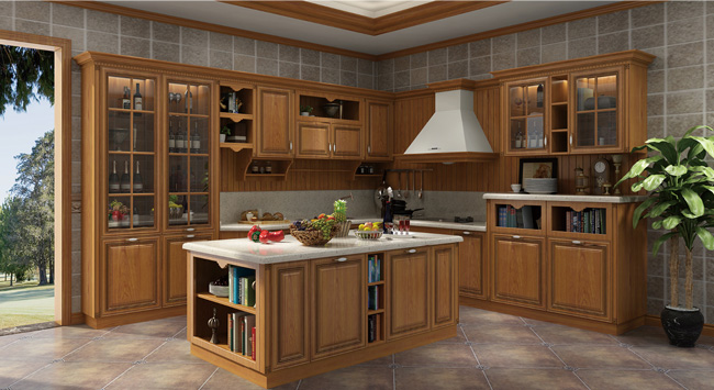 美式風格廚房裝修效果