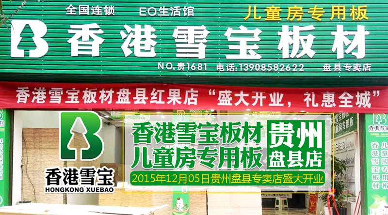 板材十大品牌-雪寶板材-貴州盤縣專賣店開業