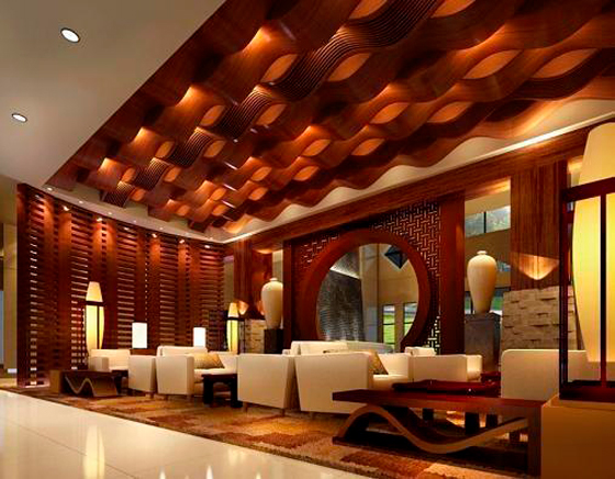 環保生態板吊頂大廳效果